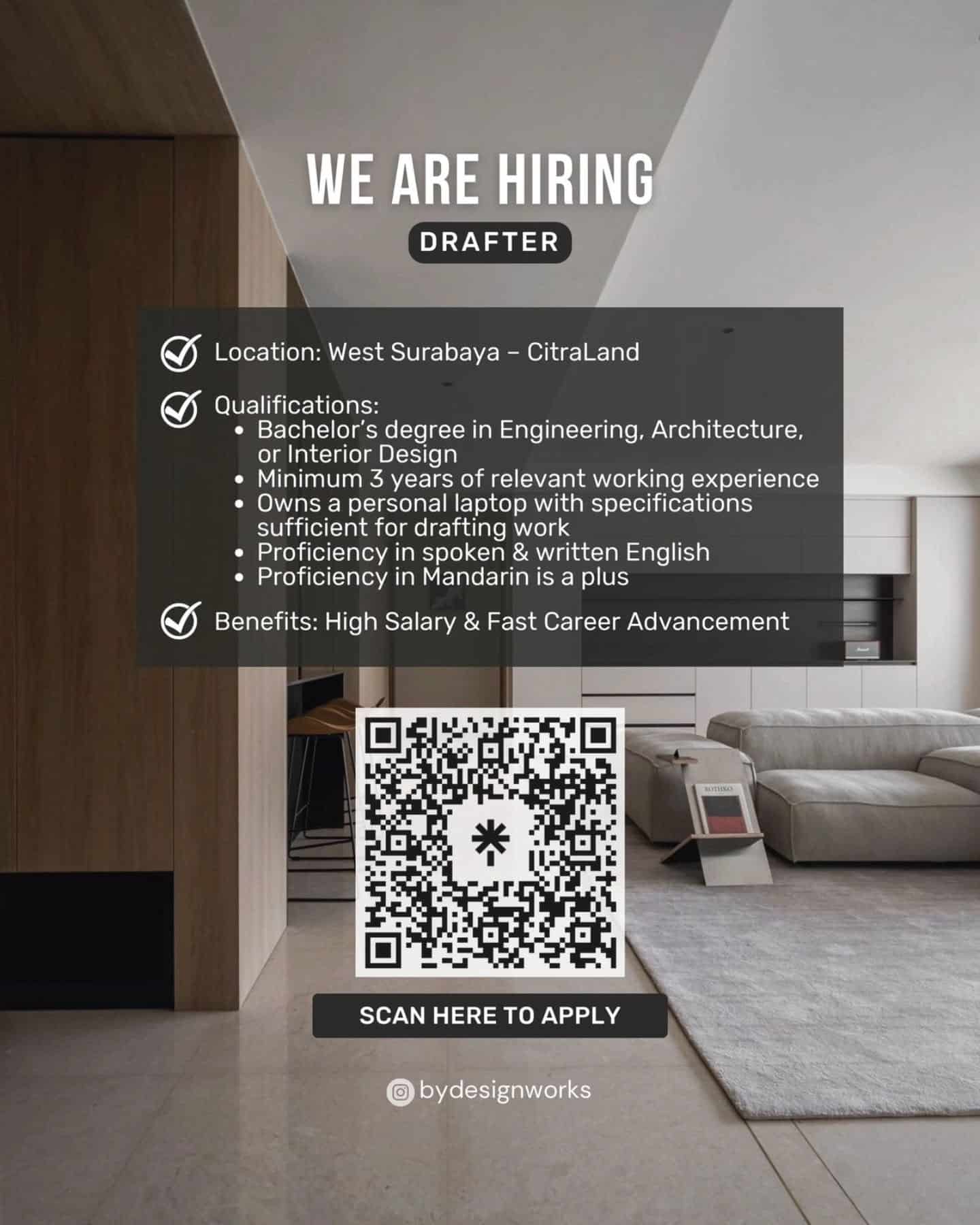 Lowongan Kerja Drafter di By Design Works - Surabaya Barat (High Salary & Fast Career Advancement)